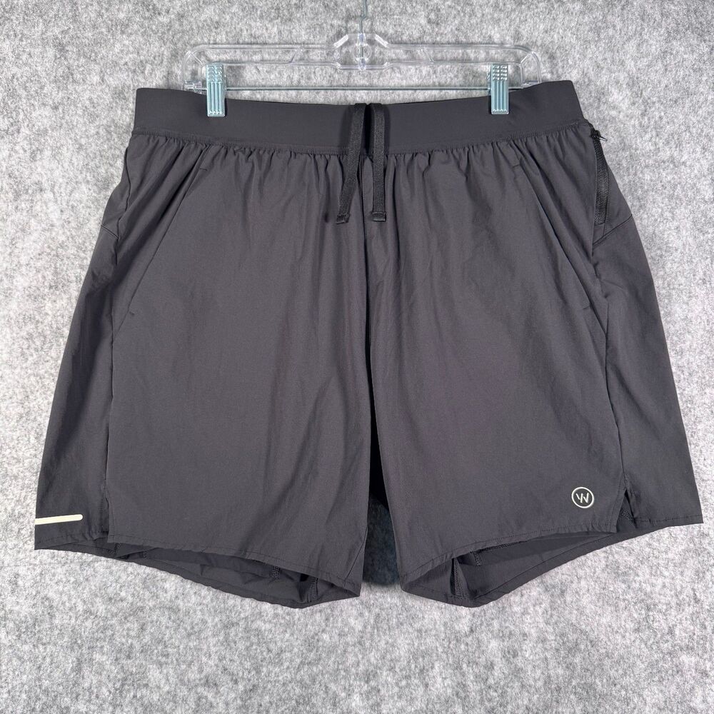 Whoop Shorts Mens Size XL Black Drawstring Lined 4.0 Run Workout 34x7